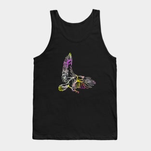 Eagle Bird Animal Wildlife Forest Nature Chrome Graphic Tank Top